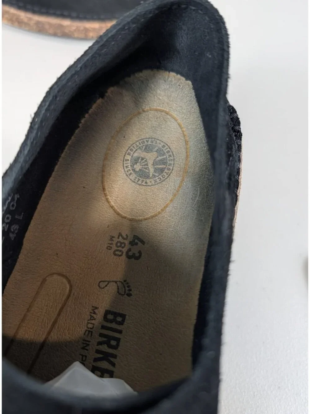 Birkenstock black suede Gary lace up oxford's shoes men's size 10